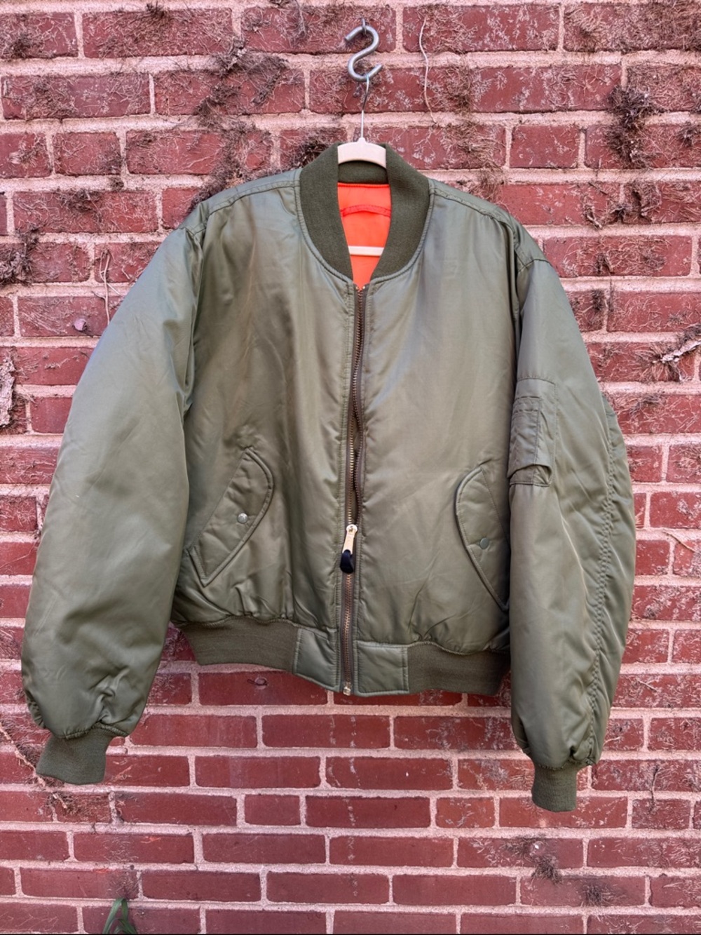 Olive Green Men's Bomber Jacket - Classic MA-1 Style